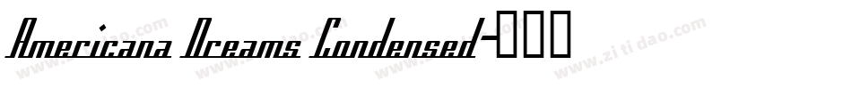 Americana Dreams Condensed字体转换